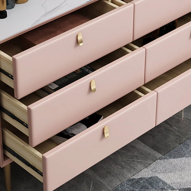 Credenza buffet pietra stile moderno da 15,7 "D legno per sala da pranzo Clearhalo