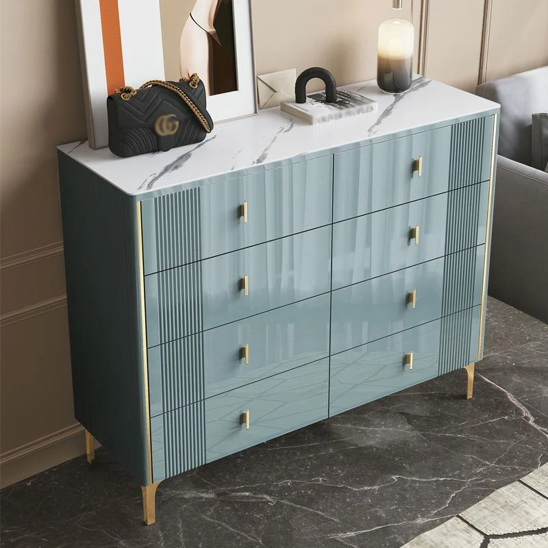 Credenza buffet pietra stile moderno da 15,7 "D per sala da pranzo con cassetto Clearhalo