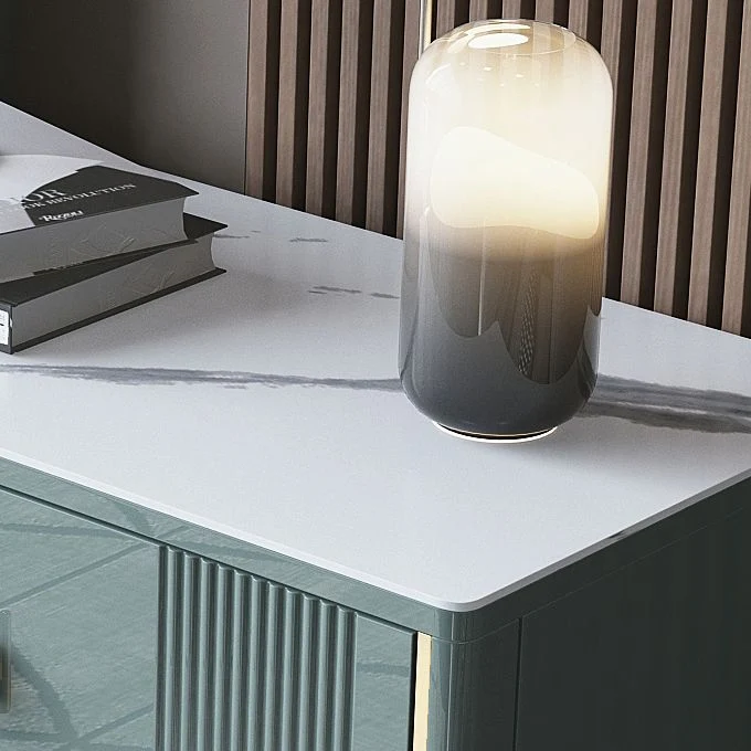 Credenza buffet pietra stile moderno da 15,7 "D per sala da pranzo con cassetto Clearhalo