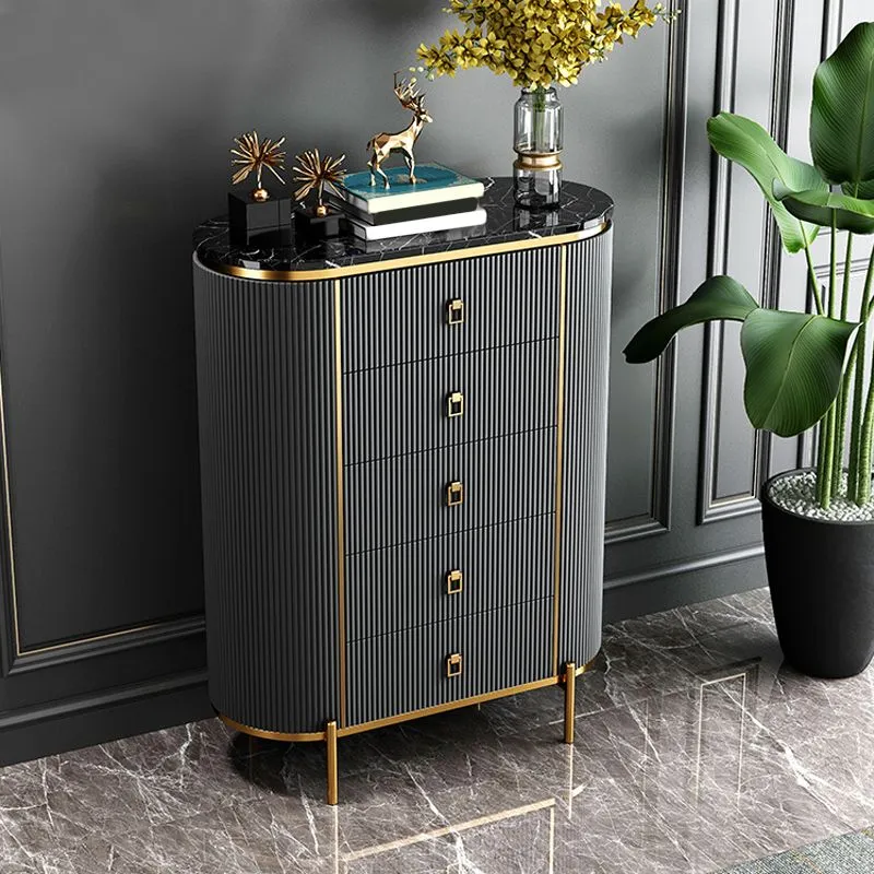 Credenza buffet pietra stile moderno da 80 cm per sala da pranzo, con cassetto Clearhalo