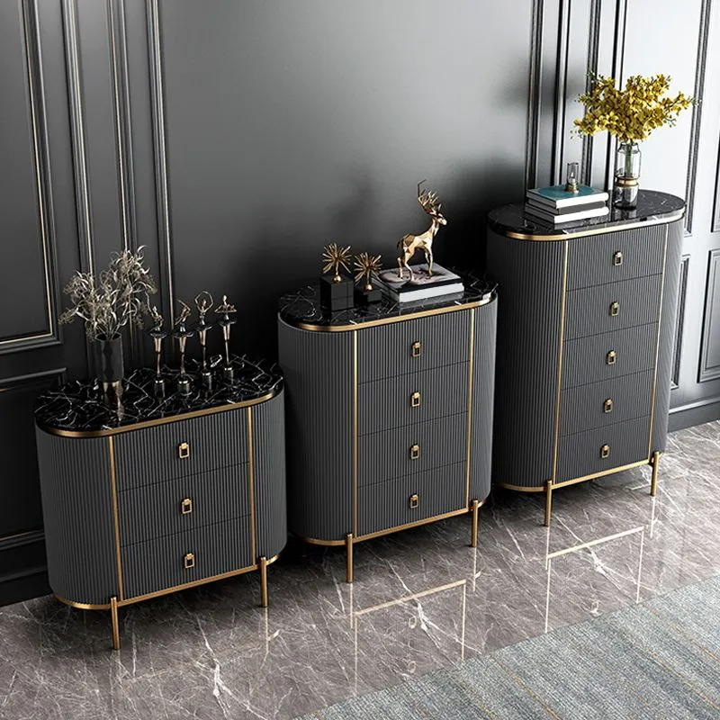 Credenza buffet pietra stile moderno da 80 cm per sala da pranzo, con cassetto Clearhalo