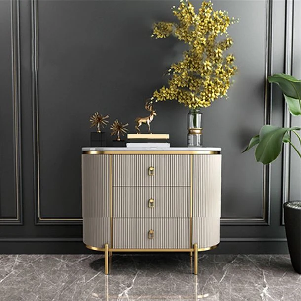 Credenza buffet pietra stile moderno da 80 cm per sala da pranzo, con cassetto Clearhalo