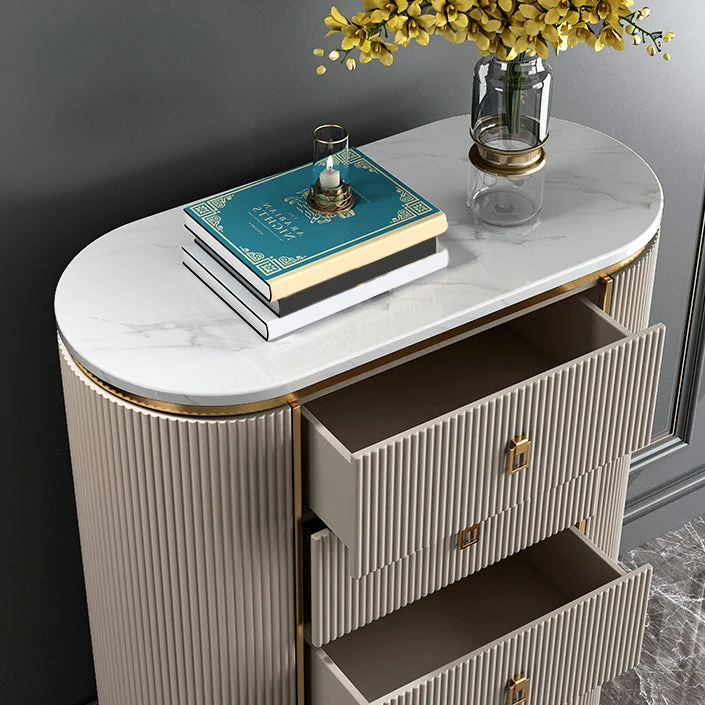 Credenza buffet pietra stile moderno da 80 cm per sala da pranzo, con cassetto Clearhalo