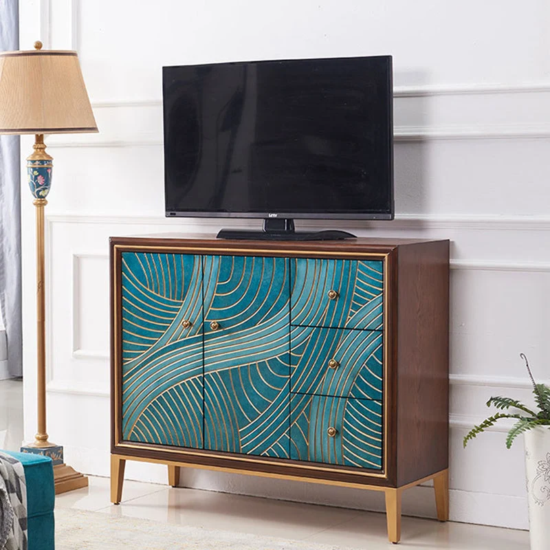 Credenza buffet stile moderno per soggiorno con credenza portaoggetti derivati del legno Clearhalo