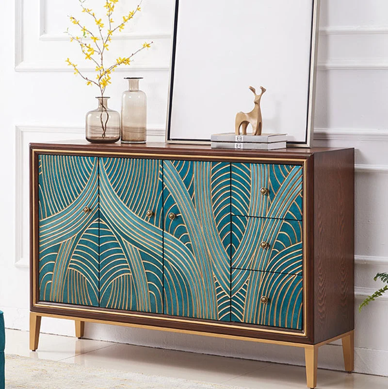 Credenza buffet stile moderno per soggiorno con credenza portaoggetti derivati del legno Clearhalo