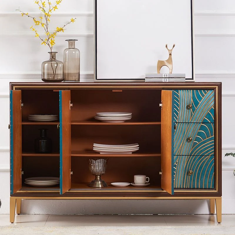 Credenza buffet stile moderno per soggiorno con credenza portaoggetti derivati del legno Clearhalo