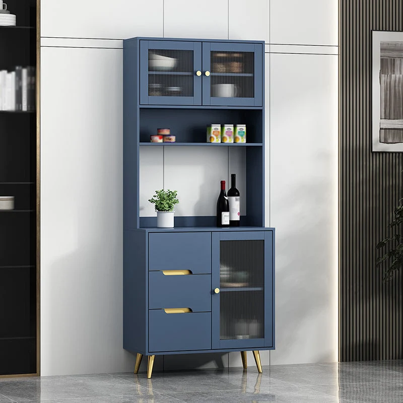 Credenza 3 cassetti, stile glamour, altezza 78 pollici, per soggiorno Clearhalo