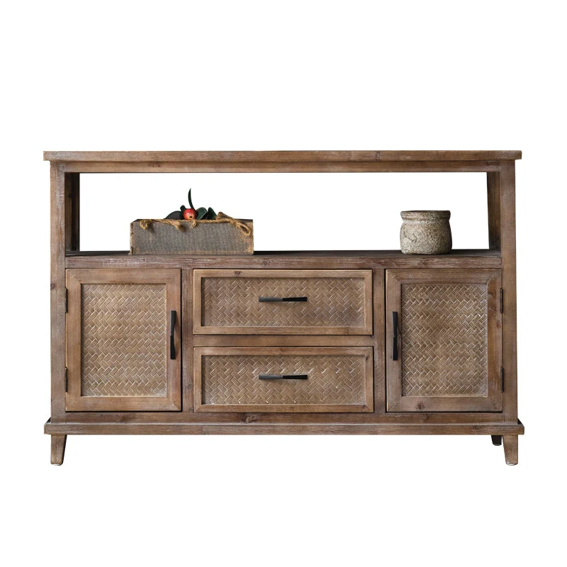Credenza con contenitore aperto tradizionale legno per sala da pranzo Clearhalo