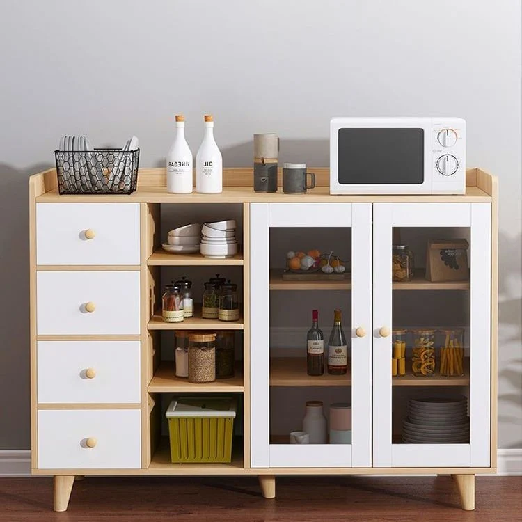 Credenza con mobile contenitore rettangolare Credenza da cucina moderna legno Clearhalo