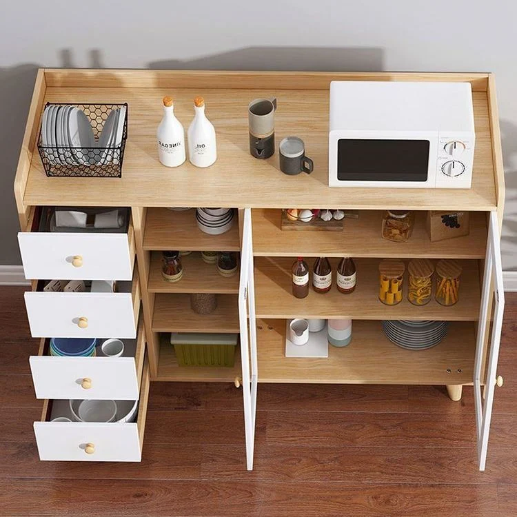 Credenza con mobile contenitore rettangolare Credenza da cucina moderna legno Clearhalo