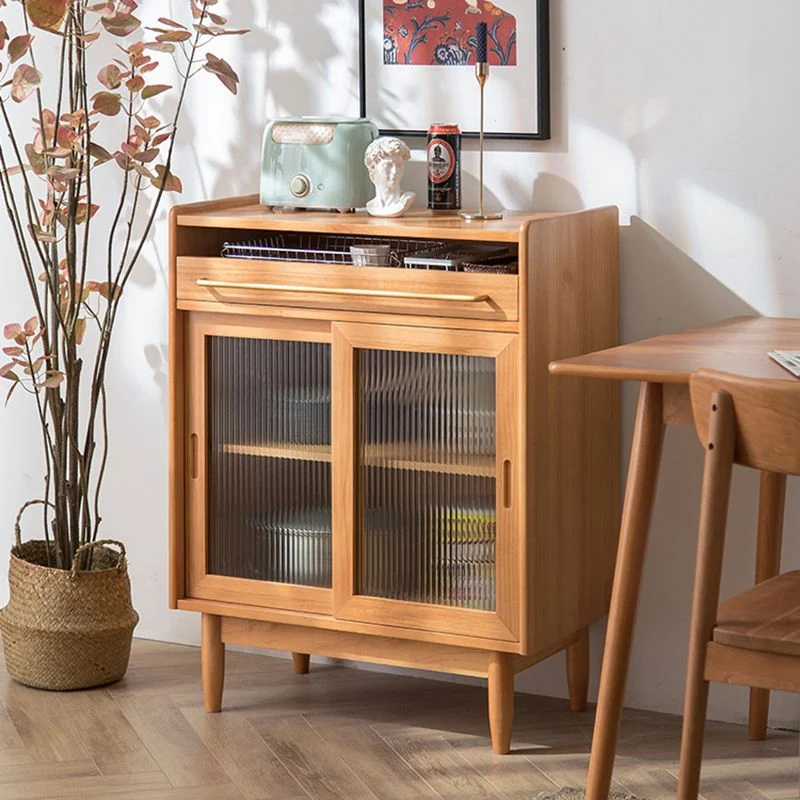 Credenza credenza stile moderno, credenza buffet legno massello con 1 cassetto Clearhalo
