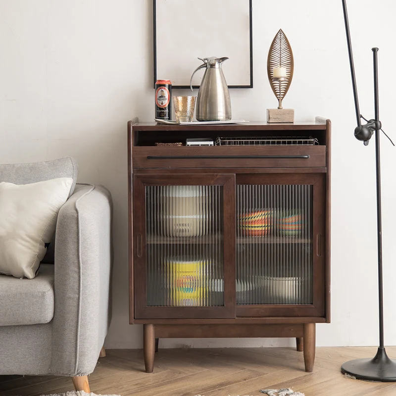 Credenza credenza stile moderno, credenza buffet legno massello con 1 cassetto Clearhalo