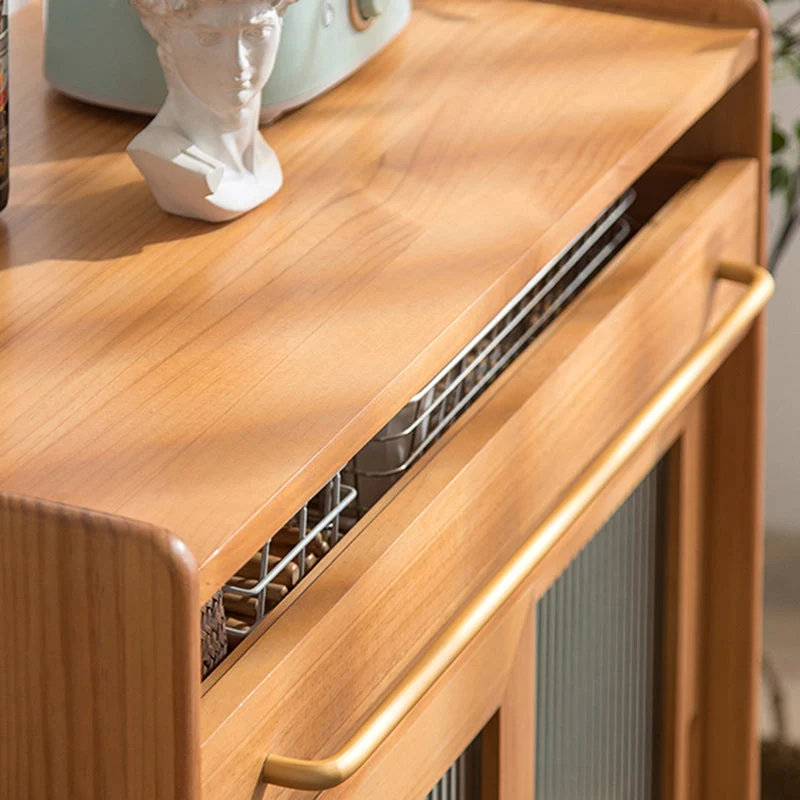 Credenza credenza stile moderno, credenza buffet legno massello con 1 cassetto Clearhalo