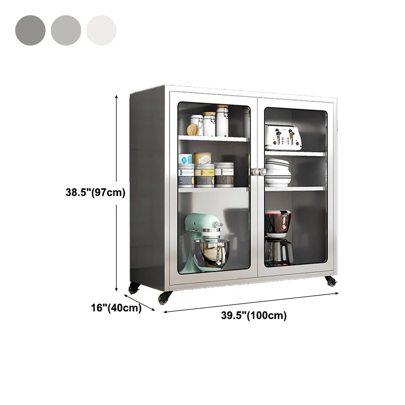 Credenza da cucina acciaio Mobile server moderno con spazio per riporre gli oggetti per la casa Clearhalo
