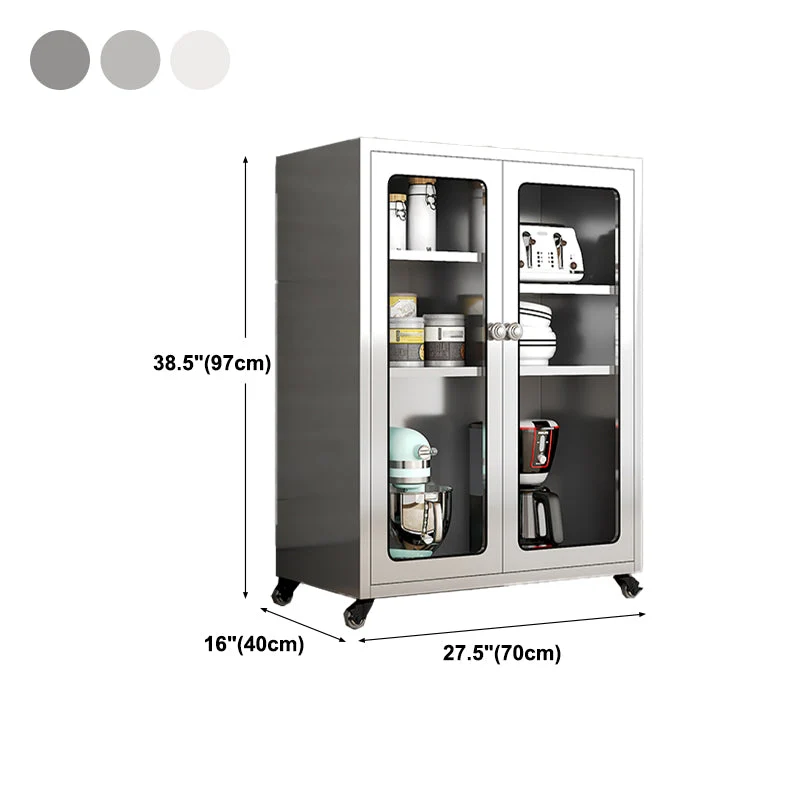 Credenza da cucina acciaio Mobile server moderno con spazio per riporre gli oggetti per la casa Clearhalo