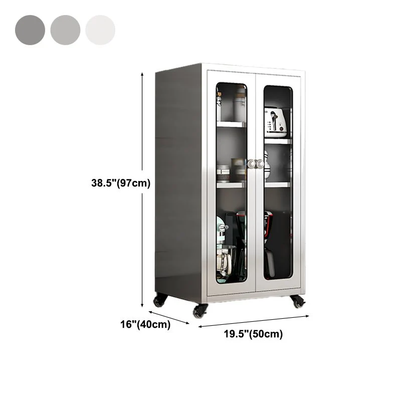 Credenza da cucina acciaio Mobile server moderno con spazio per riporre gli oggetti per la casa Clearhalo