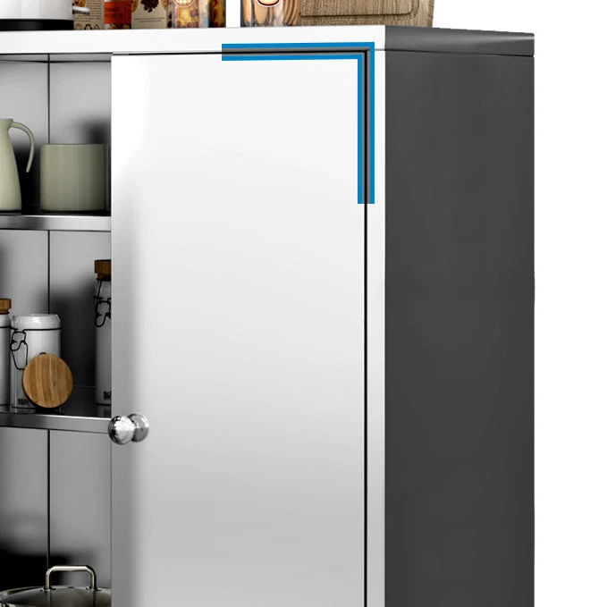 Credenza da cucina acciaio Mobile server moderno buffet con porta Clearhalo