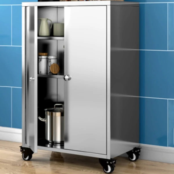 Credenza da cucina acciaio Mobile server moderno buffet con porta Clearhalo