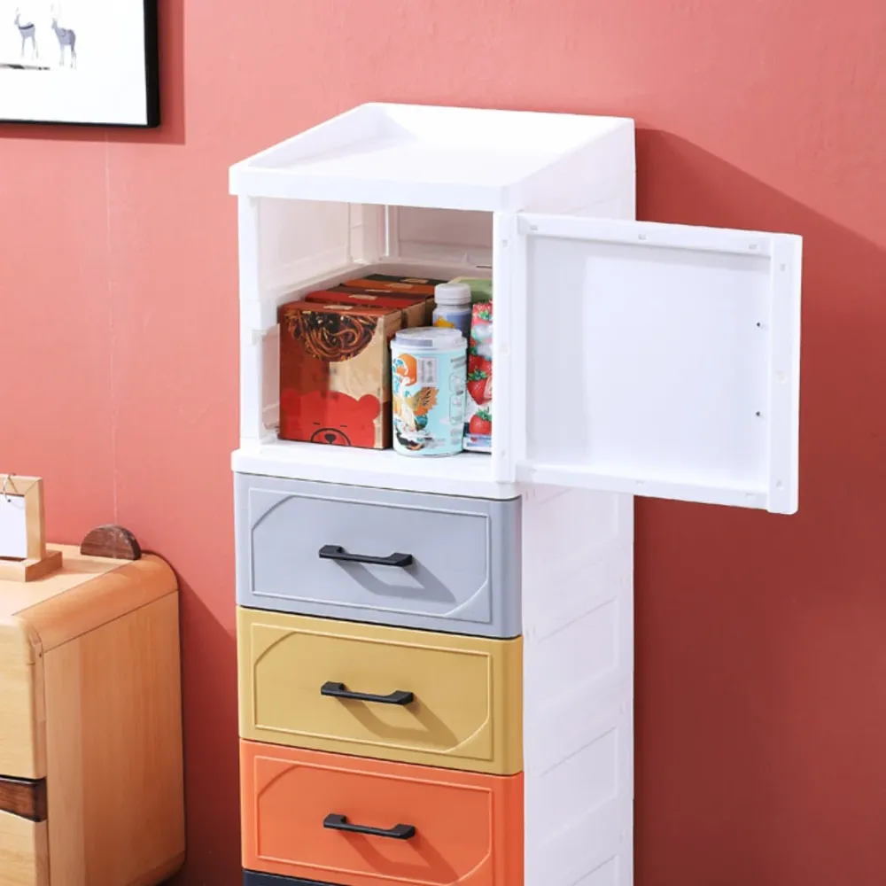Credenza da cucina moderna con cassetti e armadietti acrilico Clearhalo
