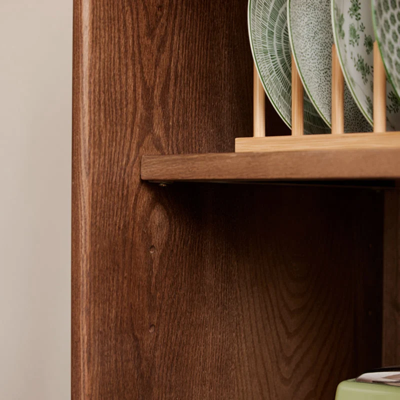 Credenza Espresso stile moderno legno massello con anta scorrevole Clearhalo