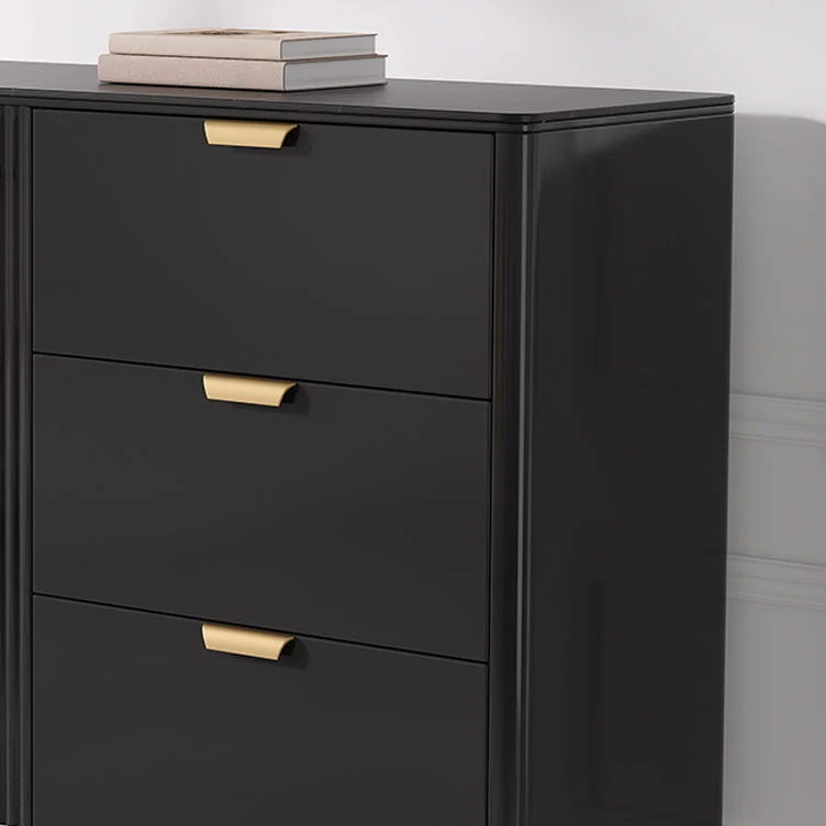Credenza Glam Credenza 3 cassetti derivati del legno con ripiano pietra per soggiorno Clearhalo