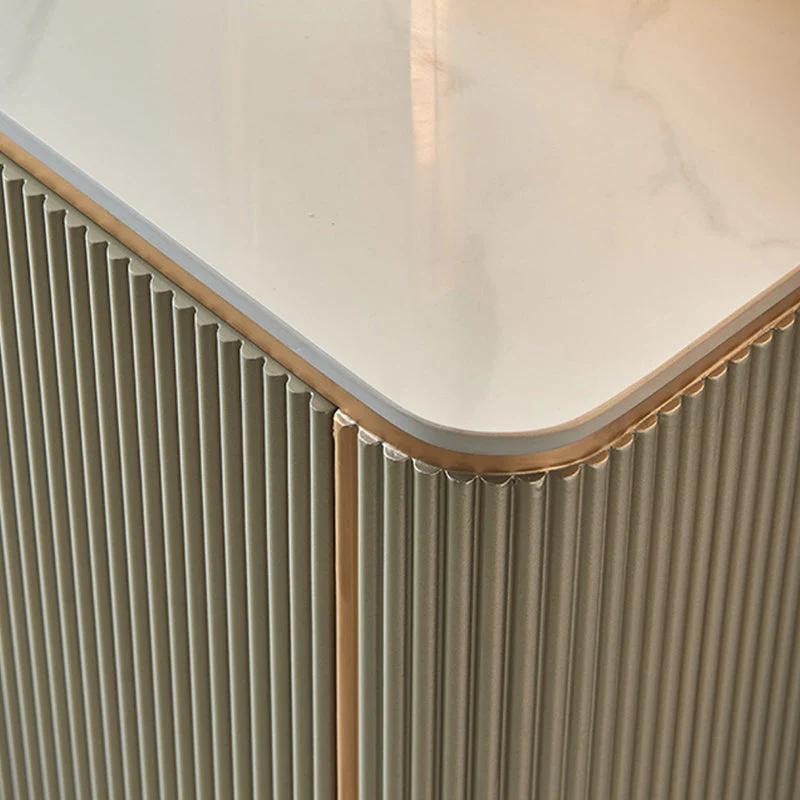 Credenza Glam Inclusa Mobile Buffet con Contenitore per Sala da Pranzo Clearhalo