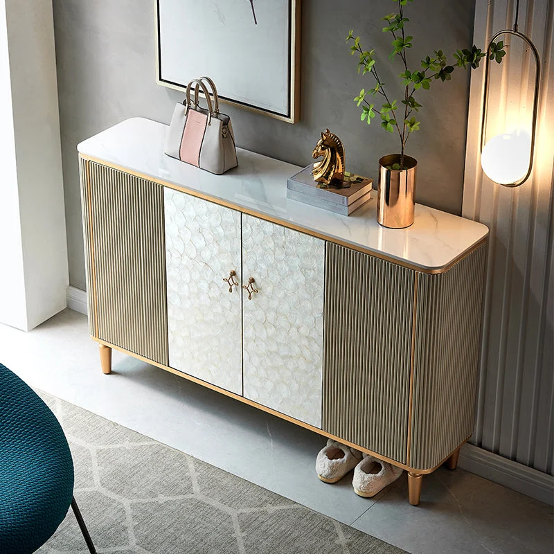 Credenza Glam Inclusa Mobile Buffet con Contenitore per Sala da Pranzo Clearhalo