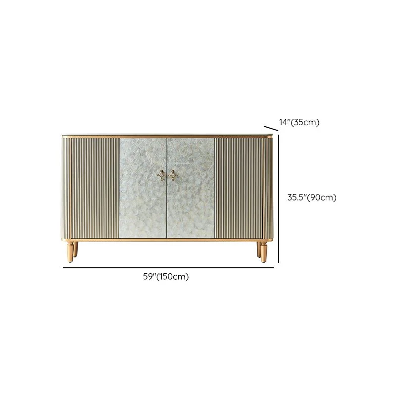 Credenza Glam Inclusa Mobile Buffet con Contenitore per Sala da Pranzo Clearhalo