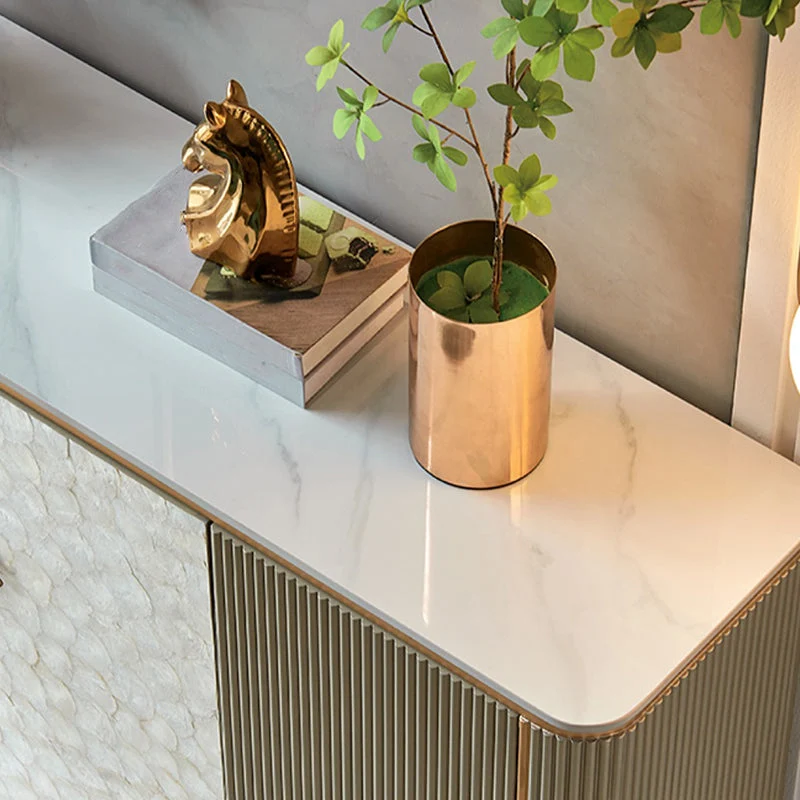 Credenza Glam Inclusa Mobile Buffet con Contenitore per Sala da Pranzo Clearhalo