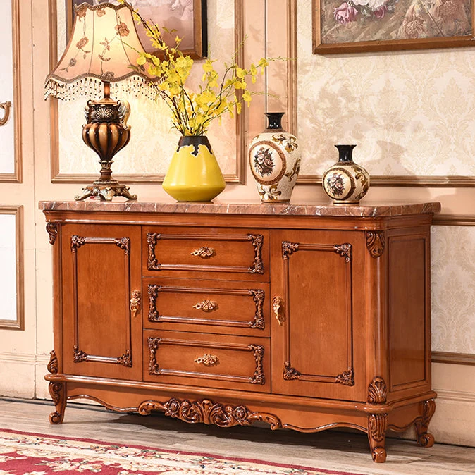 Credenza Glam Style 2 ante legno di rovere per soggiorno Clearhalo