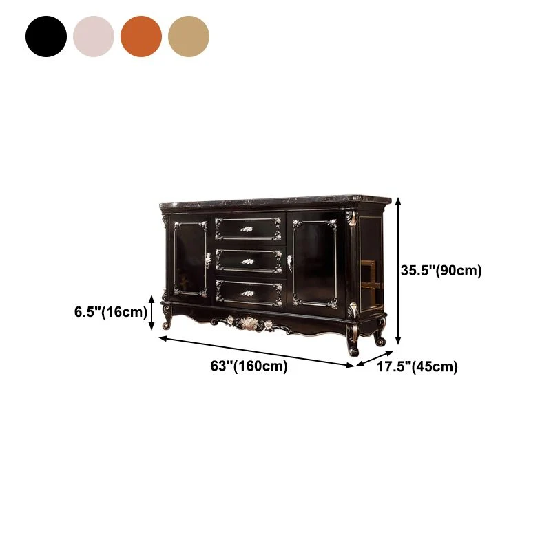 Credenza Glam Style 2 ante legno di rovere per soggiorno Clearhalo