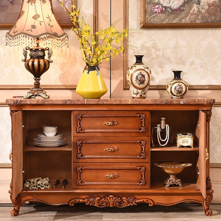 Credenza Glam Style 2 ante legno di rovere per soggiorno Clearhalo