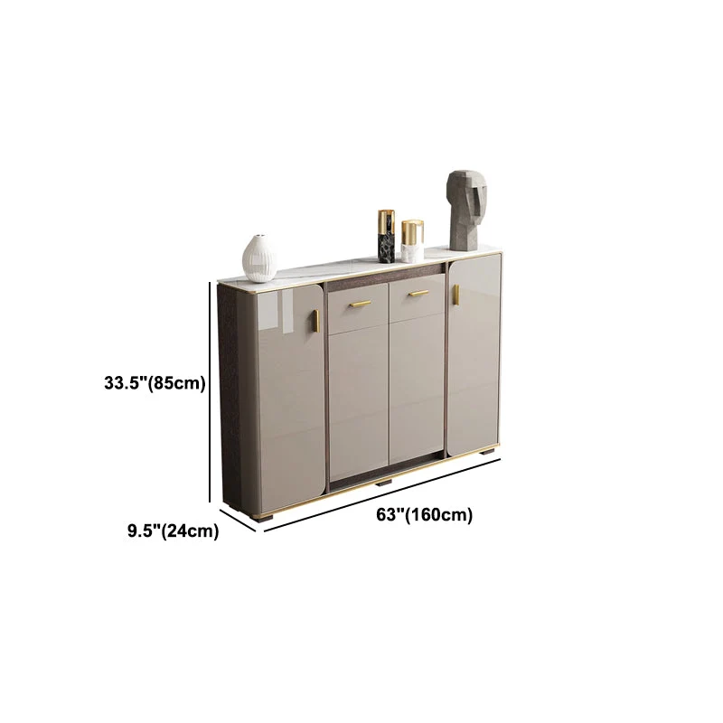 Credenza Glam Style Credenza con Piano Pietra con Anta per Uso Cucina Clearhalo