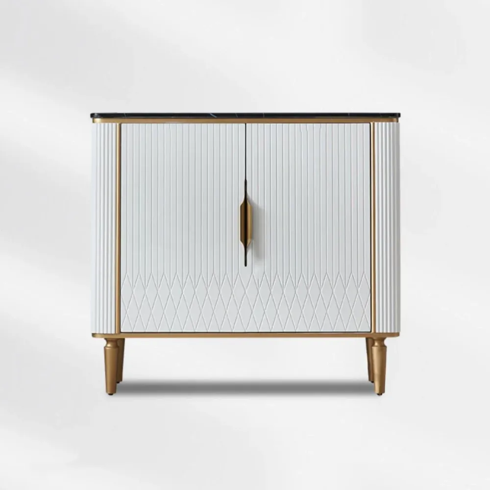 Credenza Glam Style Credenza marmo artificiale con mobiletto Clearhalo