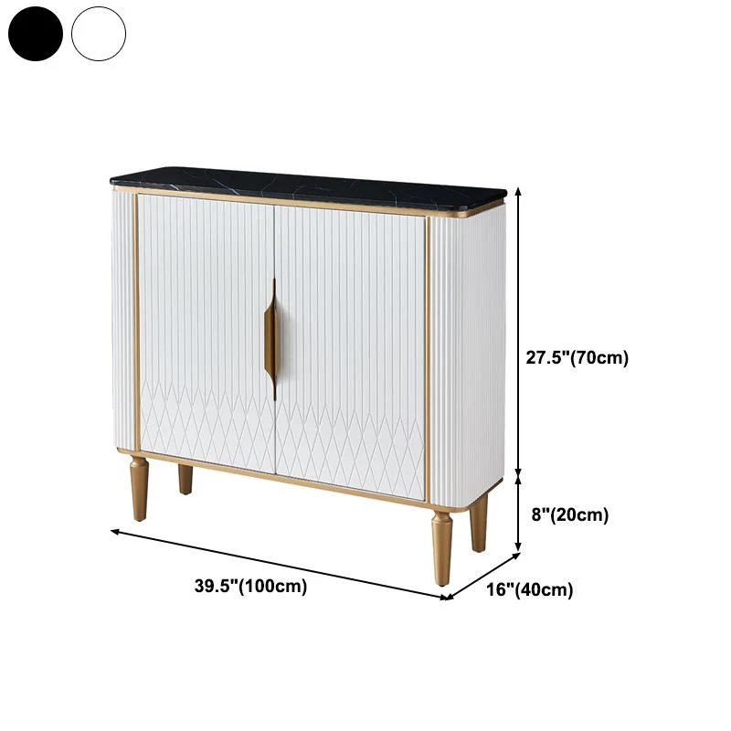 Credenza Glam Style Credenza marmo artificiale con mobiletto Clearhalo