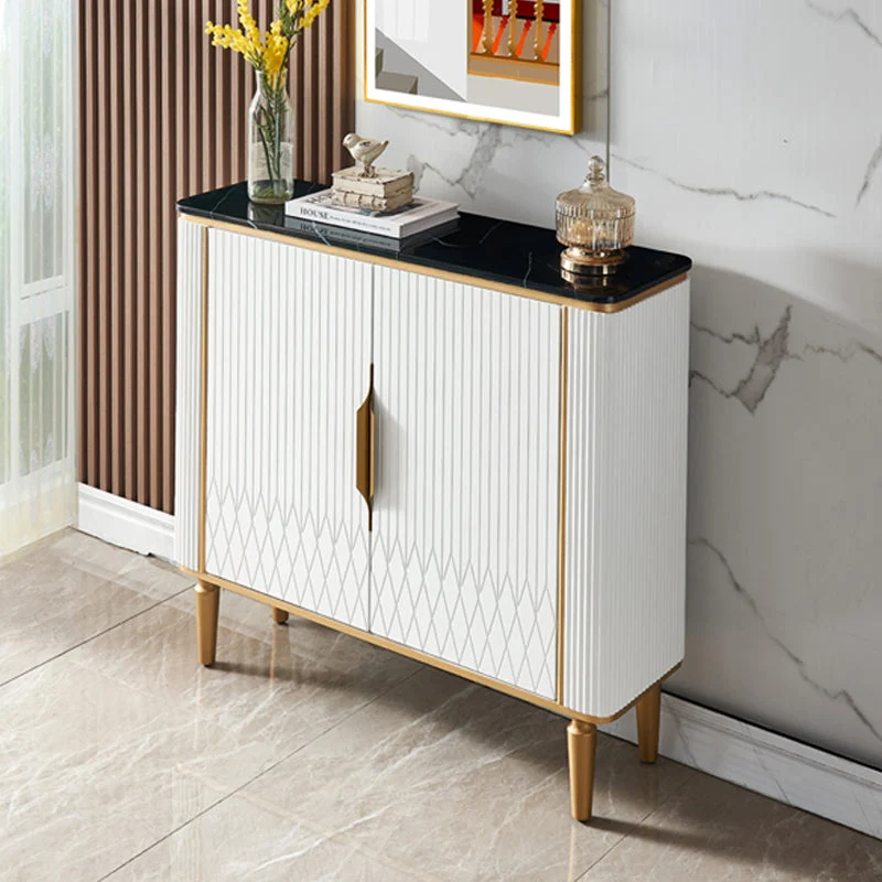 Credenza Glam Style Credenza marmo artificiale con mobiletto Clearhalo