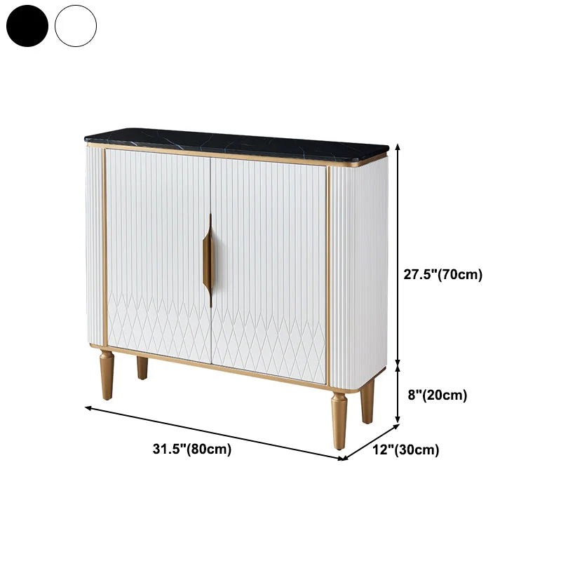 Credenza Glam Style Credenza marmo artificiale con mobiletto Clearhalo