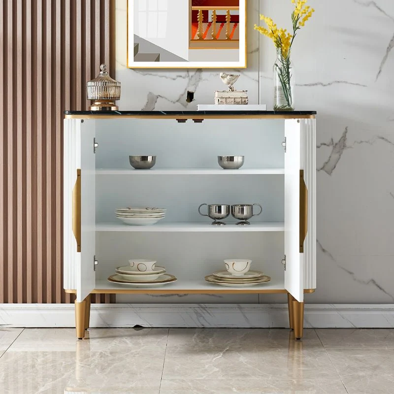 Credenza Glam Style Credenza marmo artificiale con mobiletto Clearhalo