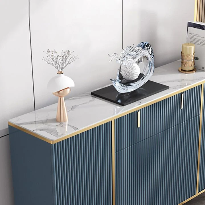 Credenza Glam Style Piano Pietra Sinterizzata con Anta Credenza da Pranzo Clearhalo