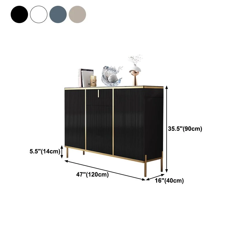 Credenza Glam Style Piano Pietra Sinterizzata con Anta Credenza da Pranzo Clearhalo
