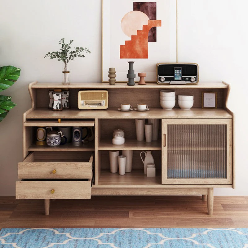 Credenza legno dallo stile semplice con cassetto e anta per soggiorno Clearhalo
