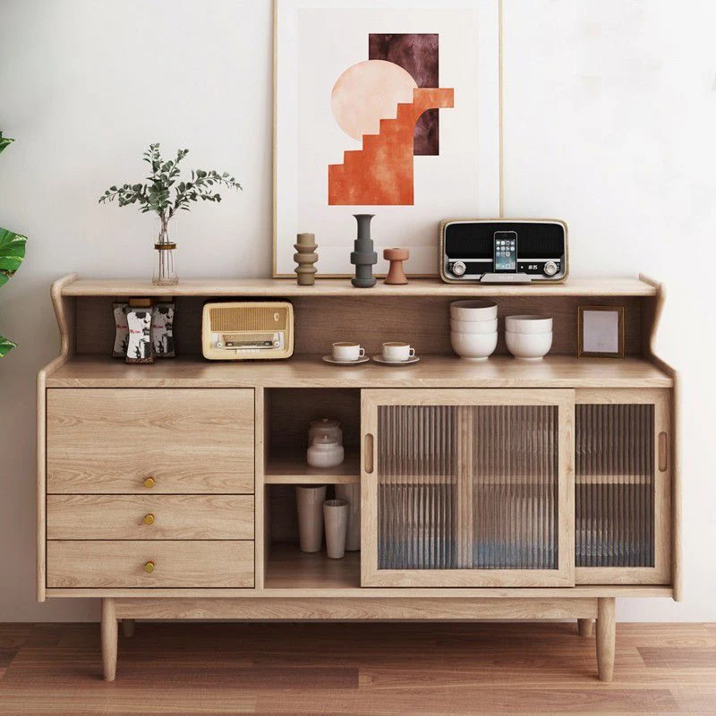Credenza legno dallo stile semplice con cassetto e anta per soggiorno Clearhalo