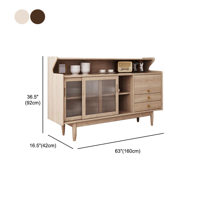Credenza legno dallo stile semplice con cassetto e anta per soggiorno Clearhalo