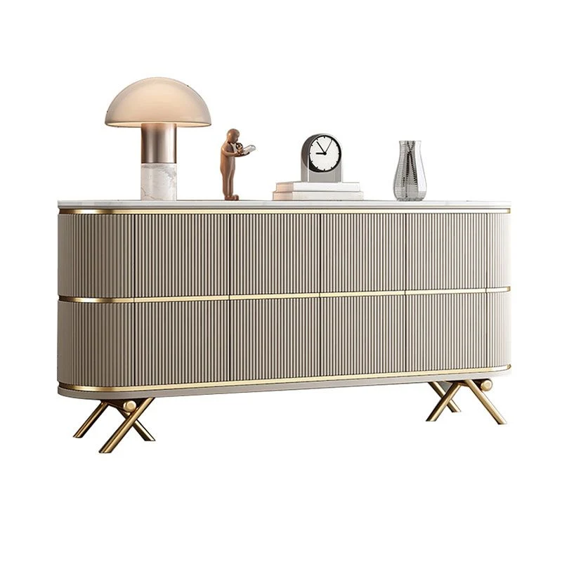 Credenza legno ingegnerizzato con supporto per buffet stile moderno, alta 33,5 pollici Clearhalo