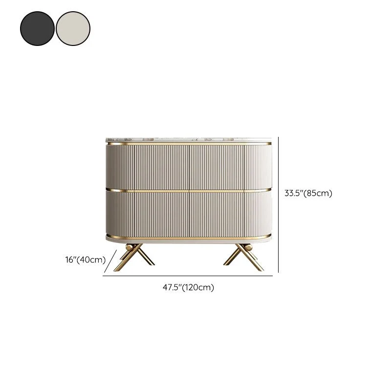 Credenza legno ingegnerizzato con supporto per buffet stile moderno, alta 33,5 pollici Clearhalo