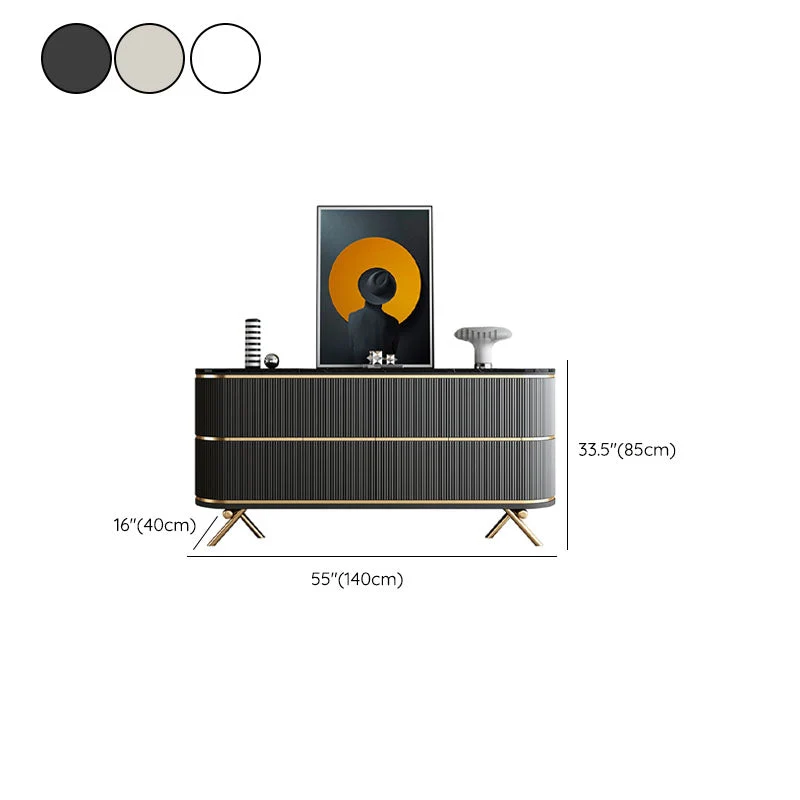 Credenza legno ingegnerizzato con supporto per buffet stile moderno, alta 33,5 pollici Clearhalo