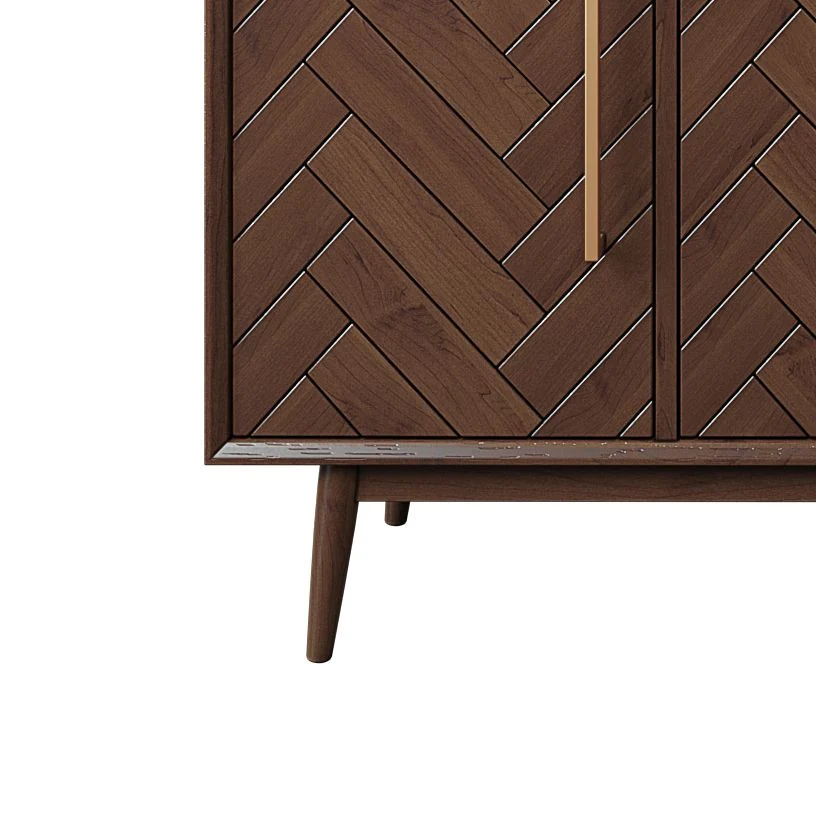 Credenza legno massello stile moderno con armadi e cassetti Clearhalo