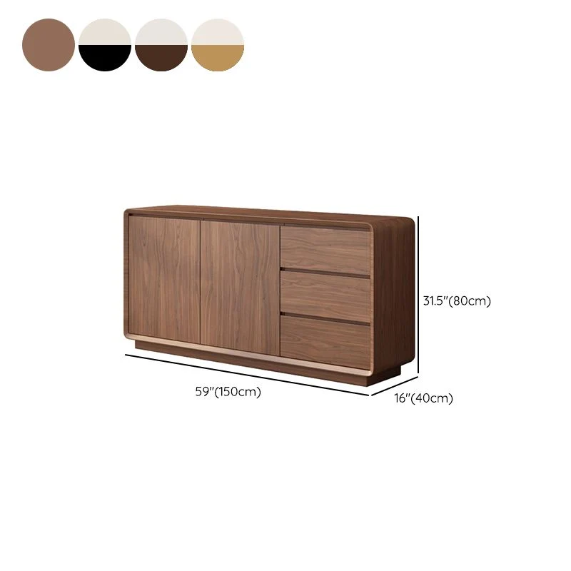 Credenza legno stile moderno con armadi e cassetti Clearhalo