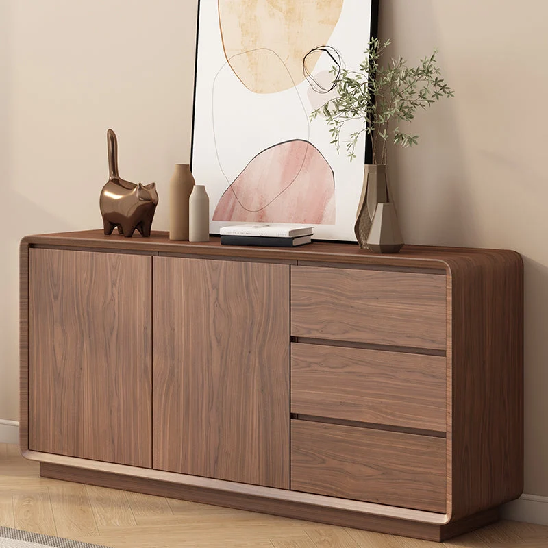 Credenza legno stile moderno con armadi e cassetti Clearhalo