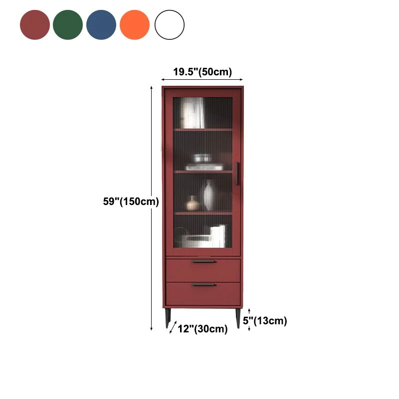 Credenza minimalista da 50,8 cm di lunghezza, con 2 cassetti e 1 anta, per soggiorno Clearhalo